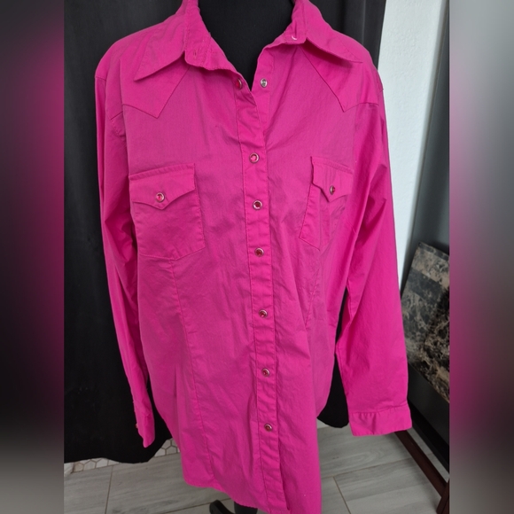 Wrangler Tops - Wrangler Bright Pink Shirt